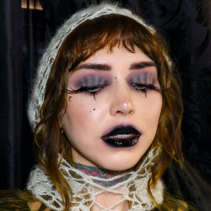 Floral Lace Hood- white