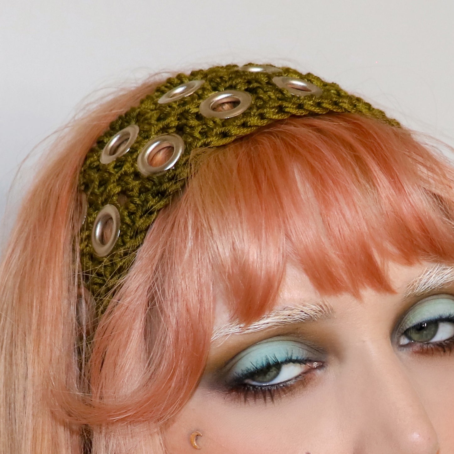 grommet headband- green